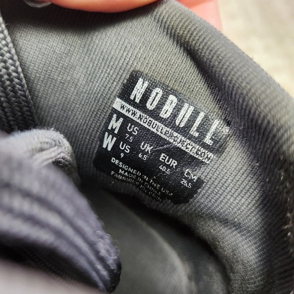 NOBULL High-Top Trainers Black Camo SuperFabric Mens 7.5 Training Shoes